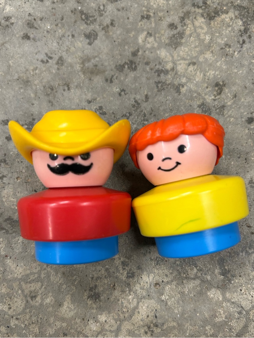 Little People Fisher Price Vintage Chunky Figures Lot of‎ 2